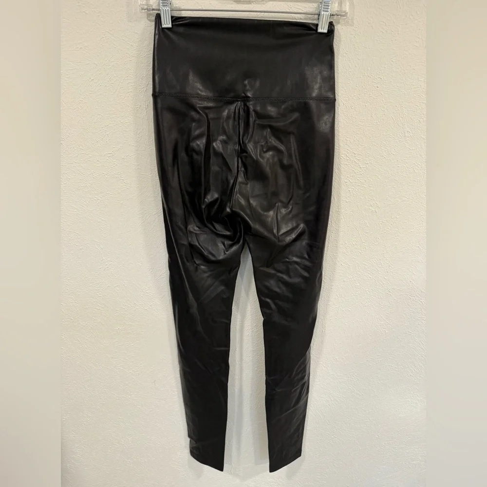 SPANX Black Shiny Leggings - Picture 4 of 5